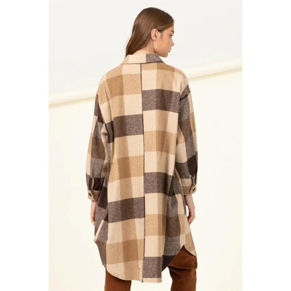 Trendy Throwback Checkered Shacket - Picture 8 of 10
